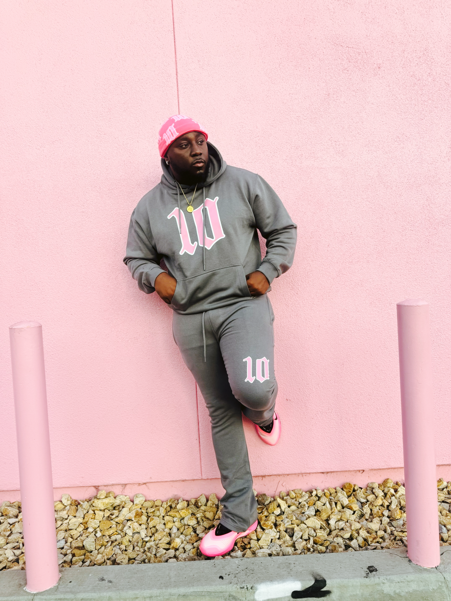 Cloud10 Flared grey hoodie sweatsuit