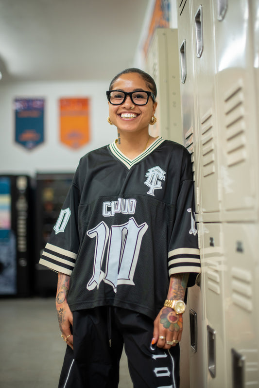 Cloud10 Varsity Football Jersey – Black