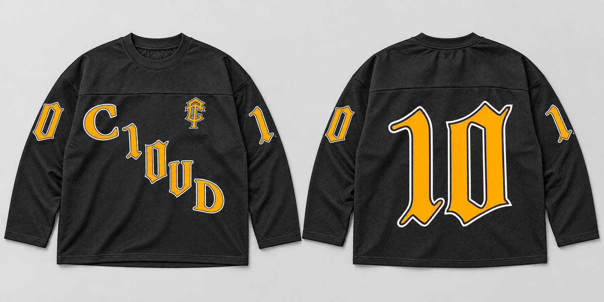 C10UD mesh Hockey Jersey (Bllack & Gold)