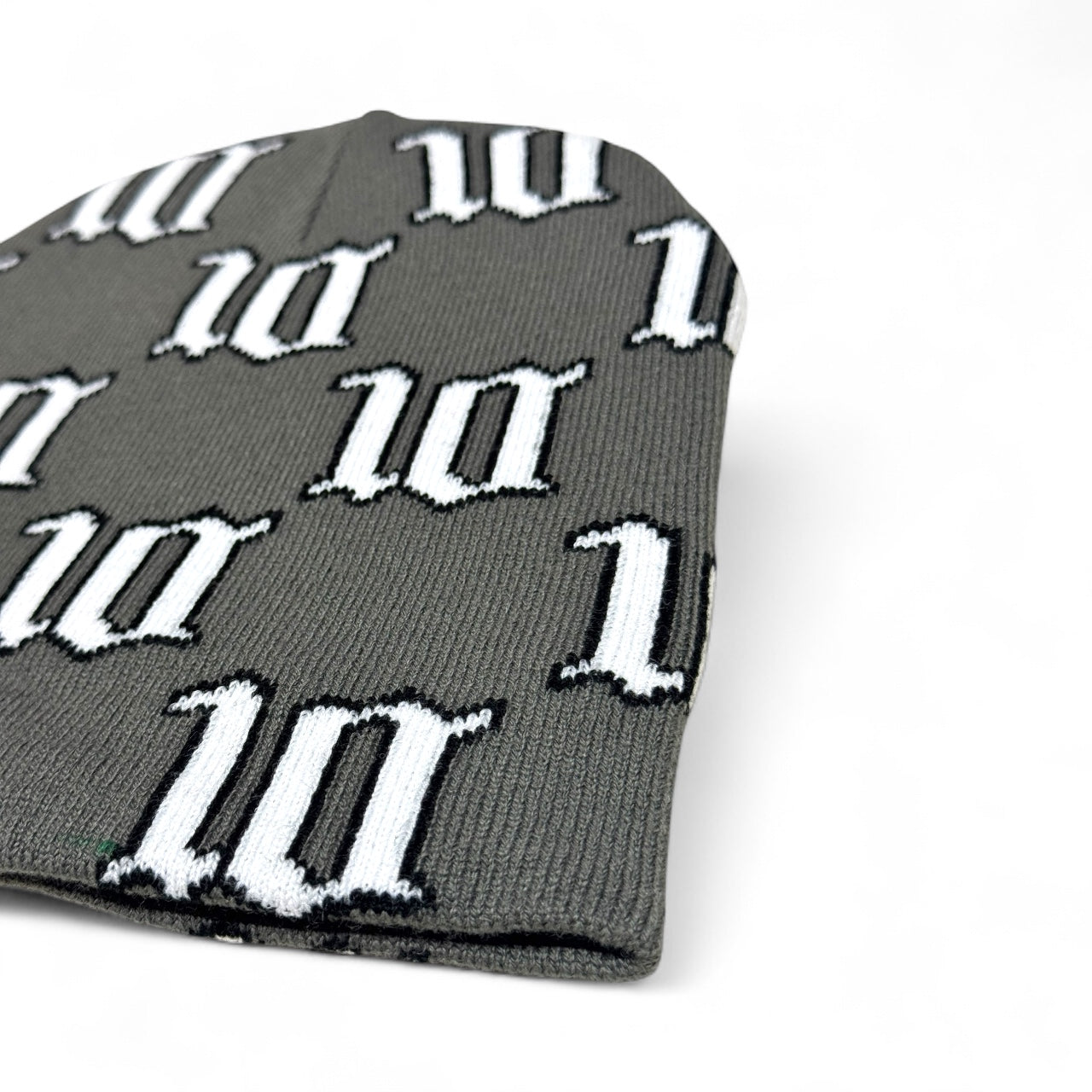 Cloud10 Charcoal & White “10 Monogram Beanie