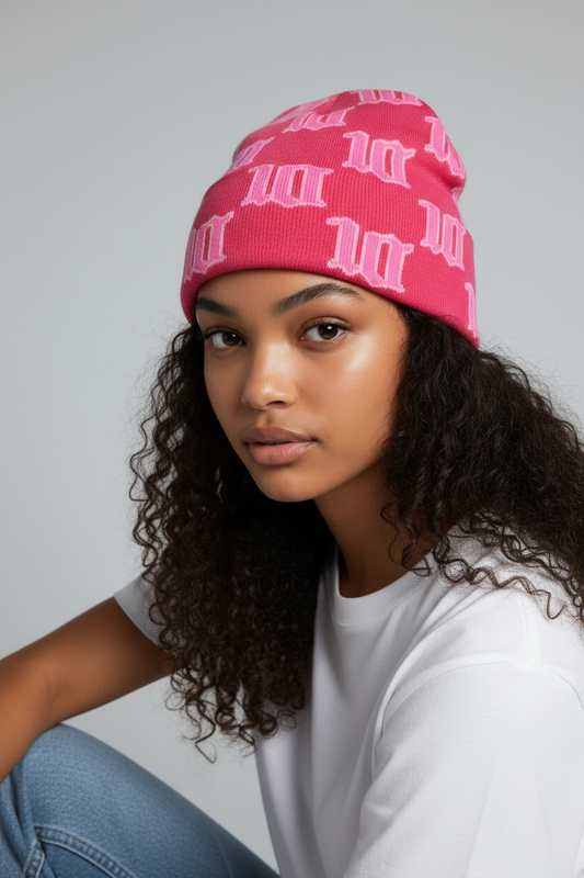 Cloud10 Pink “10 Monogram” Beanie