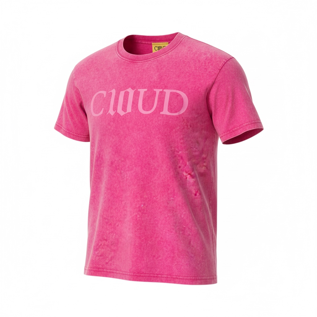 Cloud10 Stone Washed Signature Tee Blush Pink