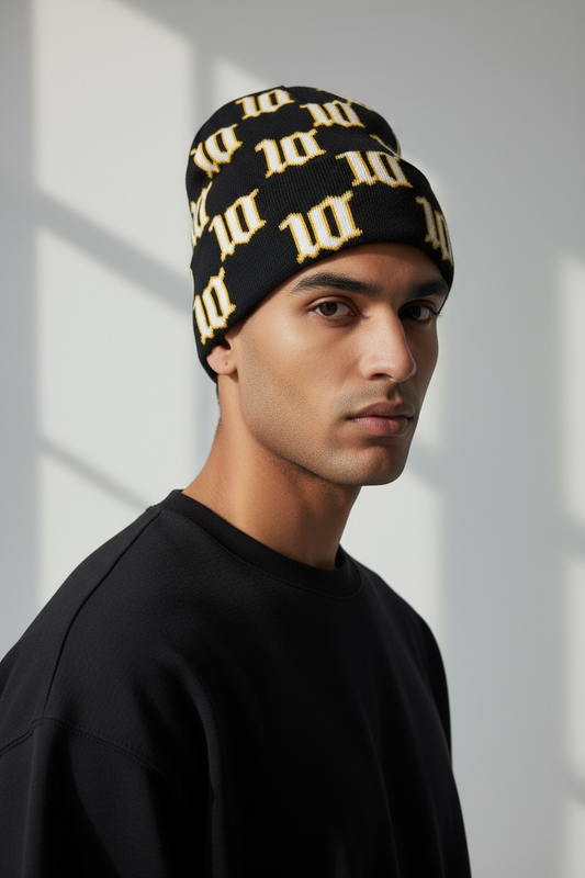 Cloud10 Black & Gold “10 Monogram” Beanie
