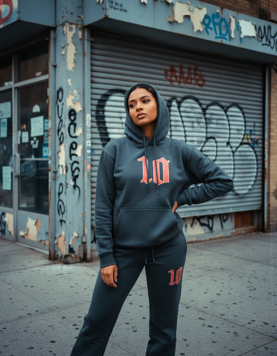 Cloud10 Flared grey hoodie sweatsuit