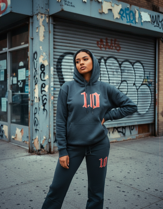 Cloud10 Flared grey hoodie sweatsuit