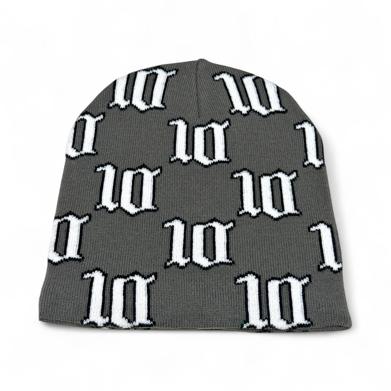 Cloud10 Charcoal & White “10 Monogram Beanie
