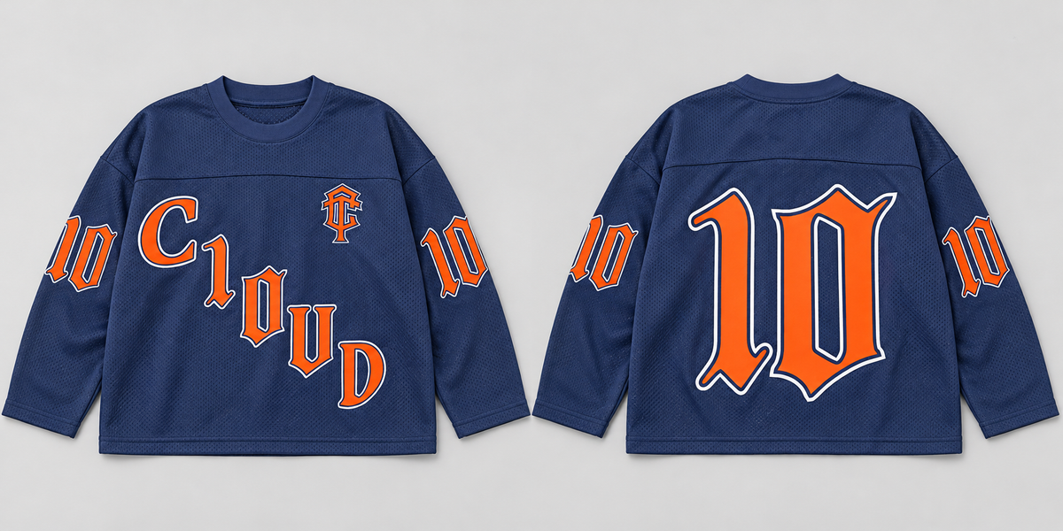 C10UD mesh Hockey Jersey (Blue & Orange)