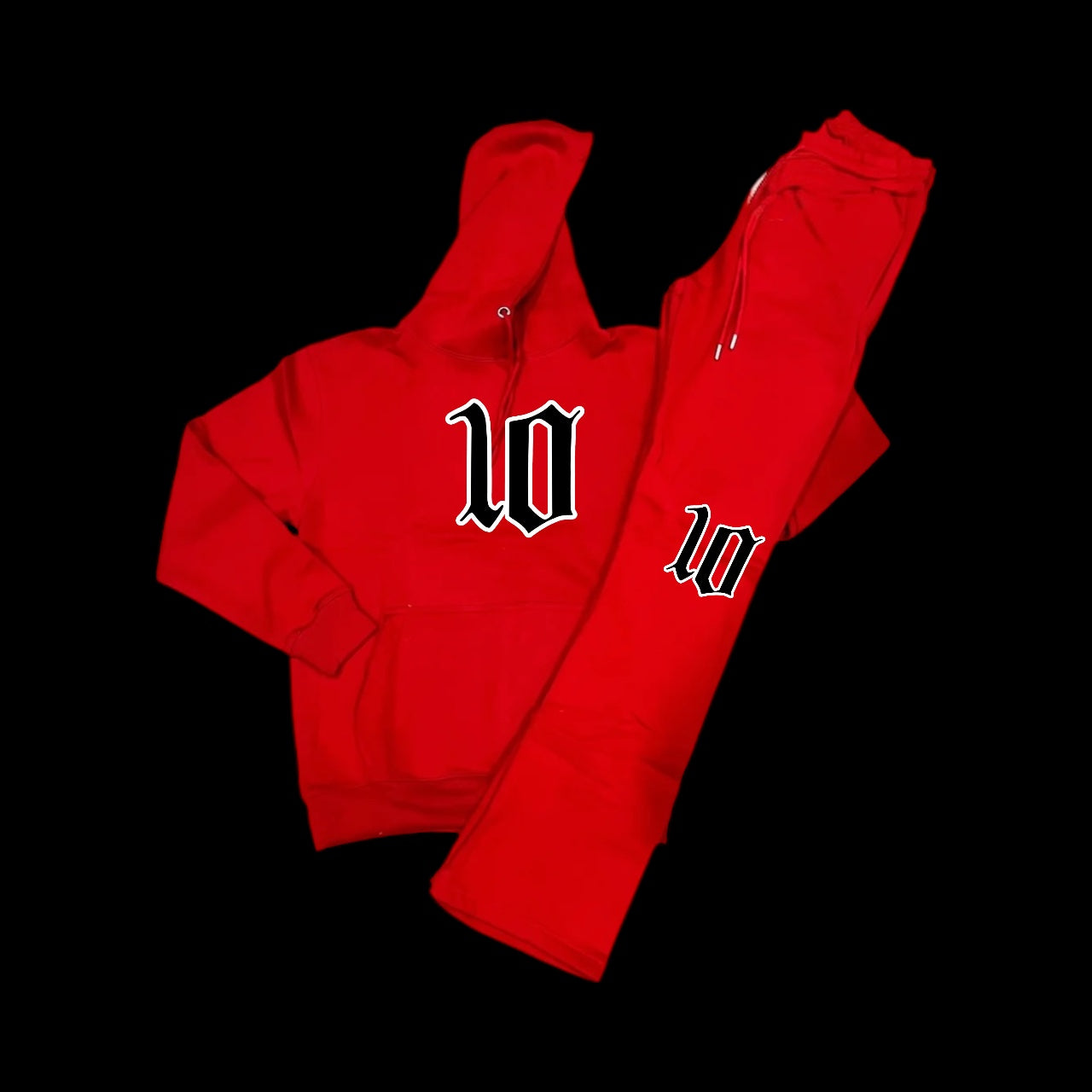 Cloud10 flared Red hoodie sweatsuit