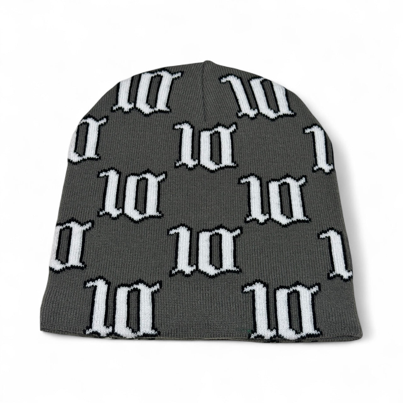 Cloud10 Charcoal & White “10 Monogram Beanie