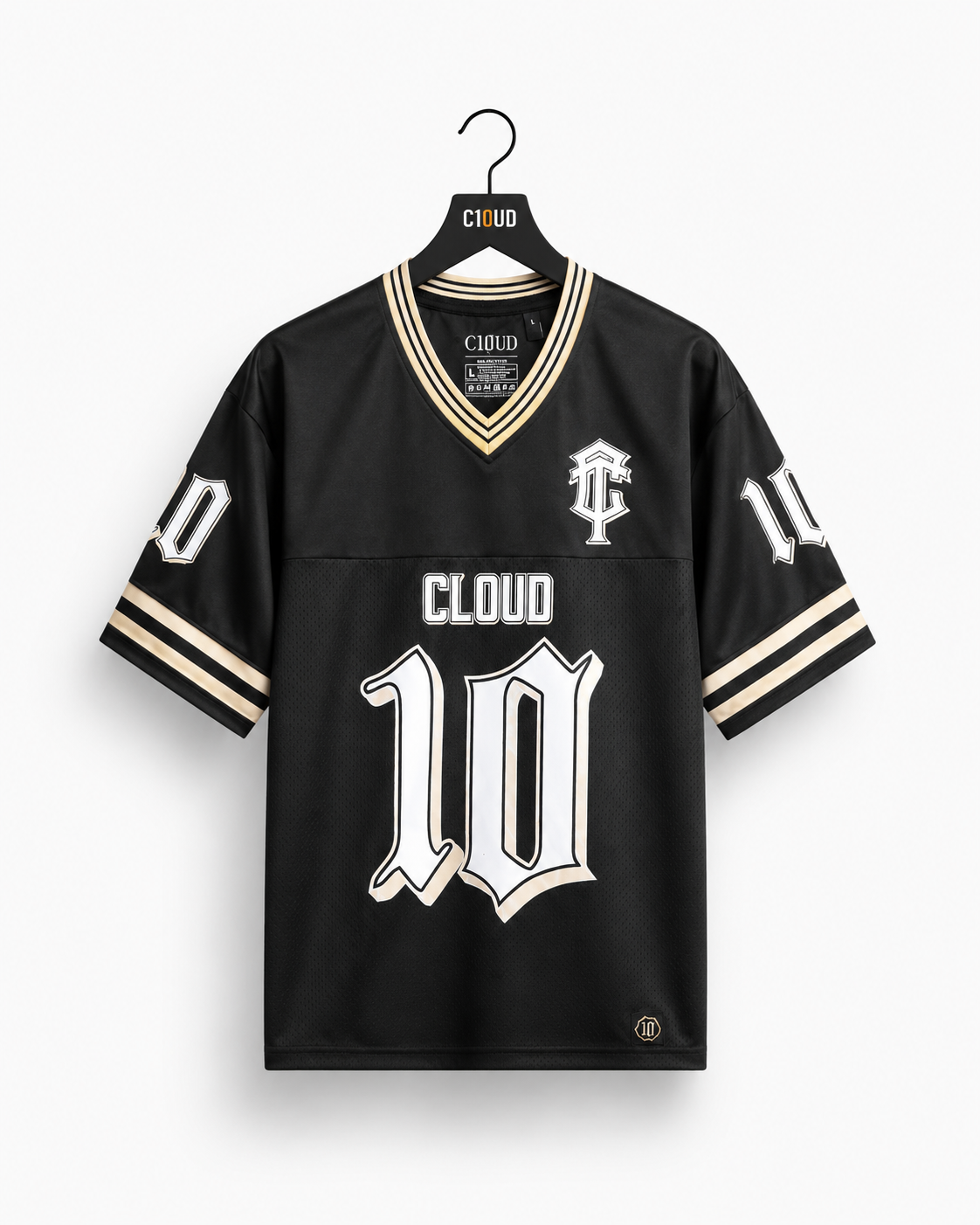 Cloud10 Varsity Football Jersey – Black