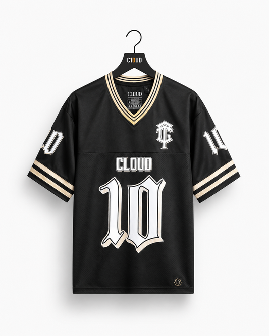 Cloud10 Varsity Football Jersey – Black