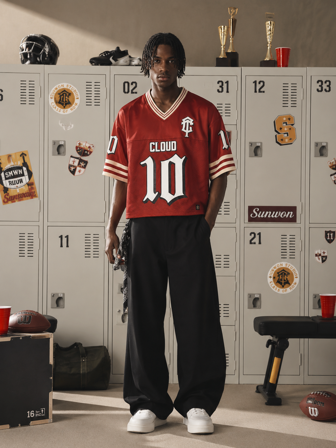 Cloud10 Varsity Football Jersey – Crimson