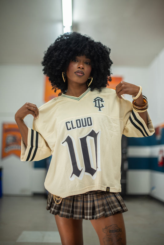 Cloud10 Varsity Football Jersey – Vintage Cream