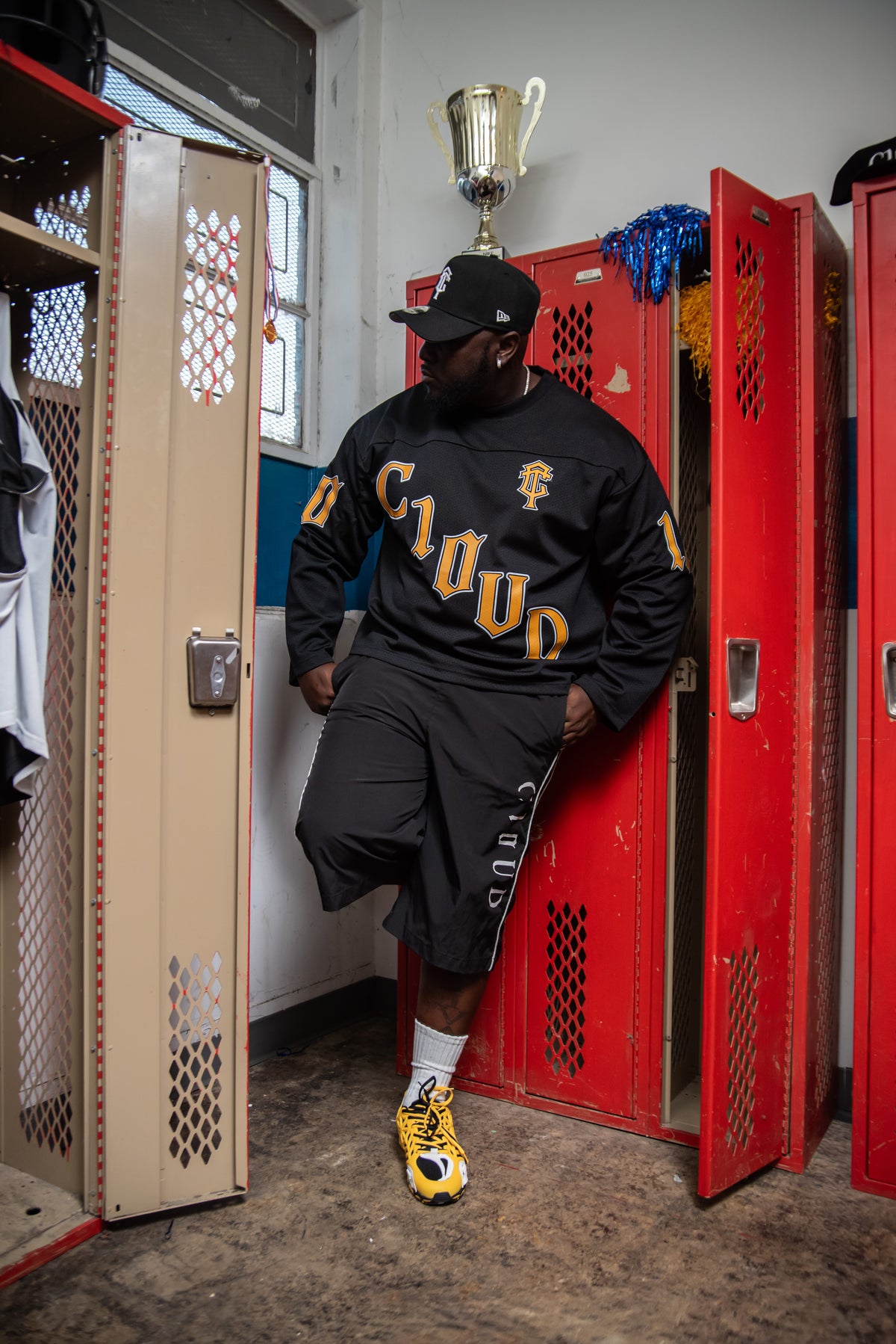 C10UD mesh Hockey Jersey (Bllack & Gold)