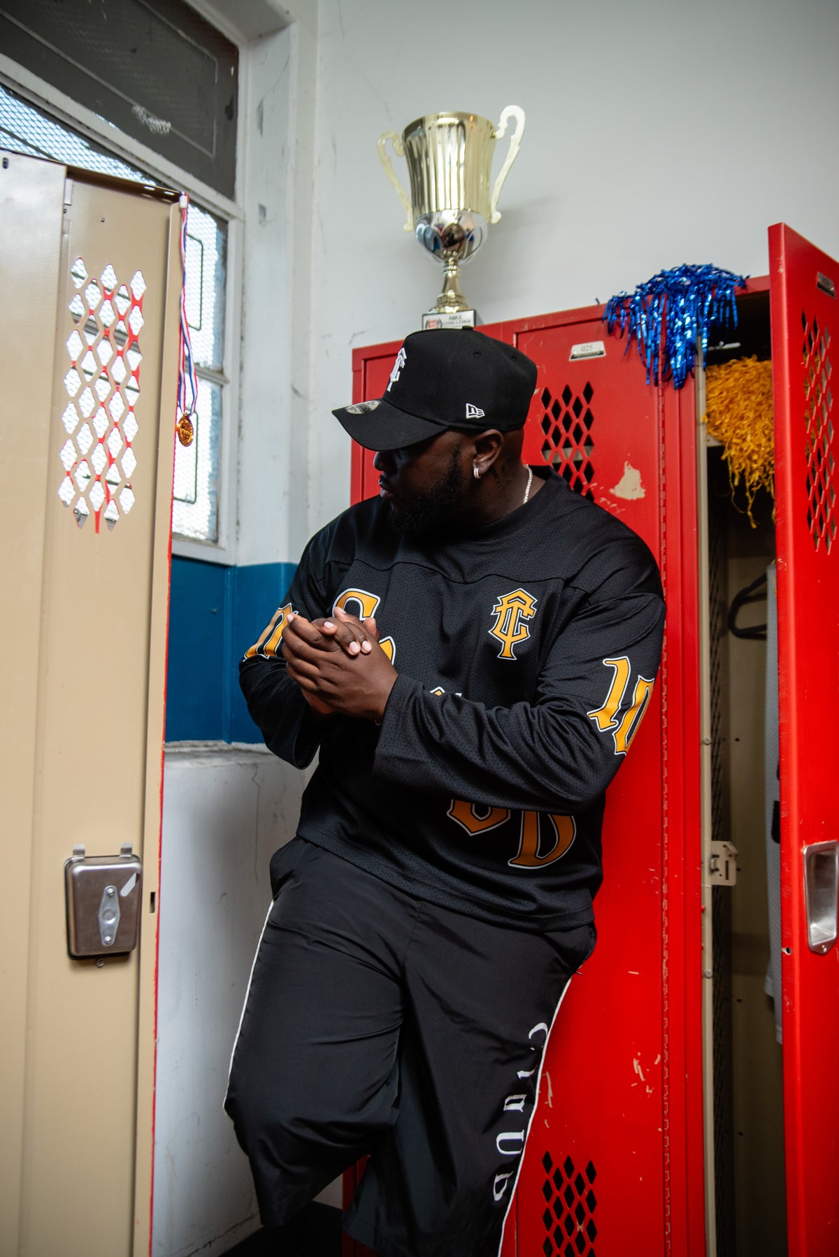 C10UD mesh Hockey Jersey (Bllack & Gold)