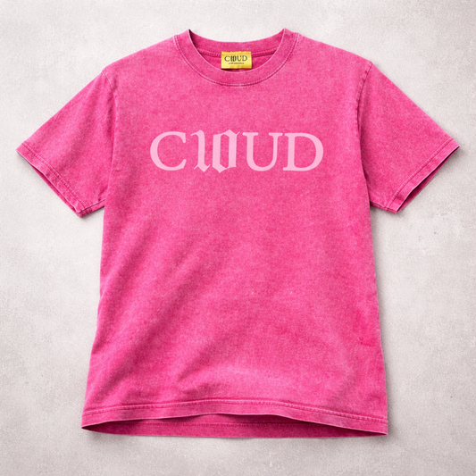 Cloud10 Stone Washed Signature Tee Blush Pink