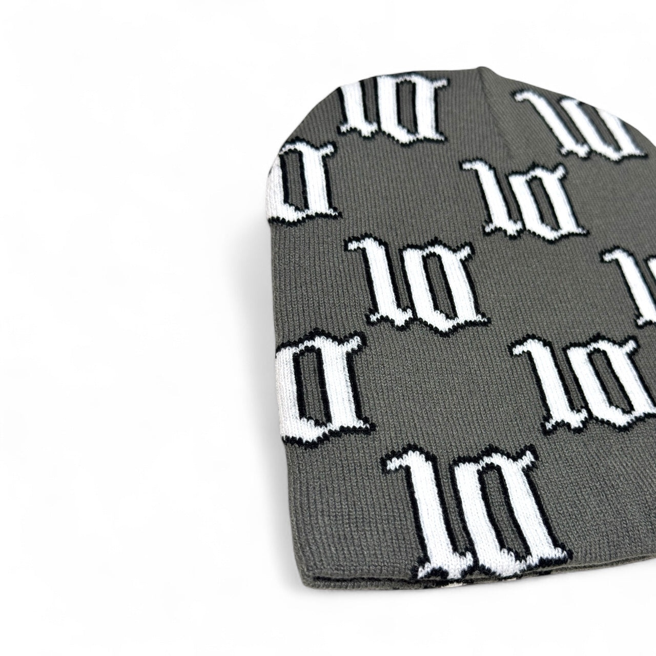 Cloud10 Charcoal & White “10 Monogram Beanie