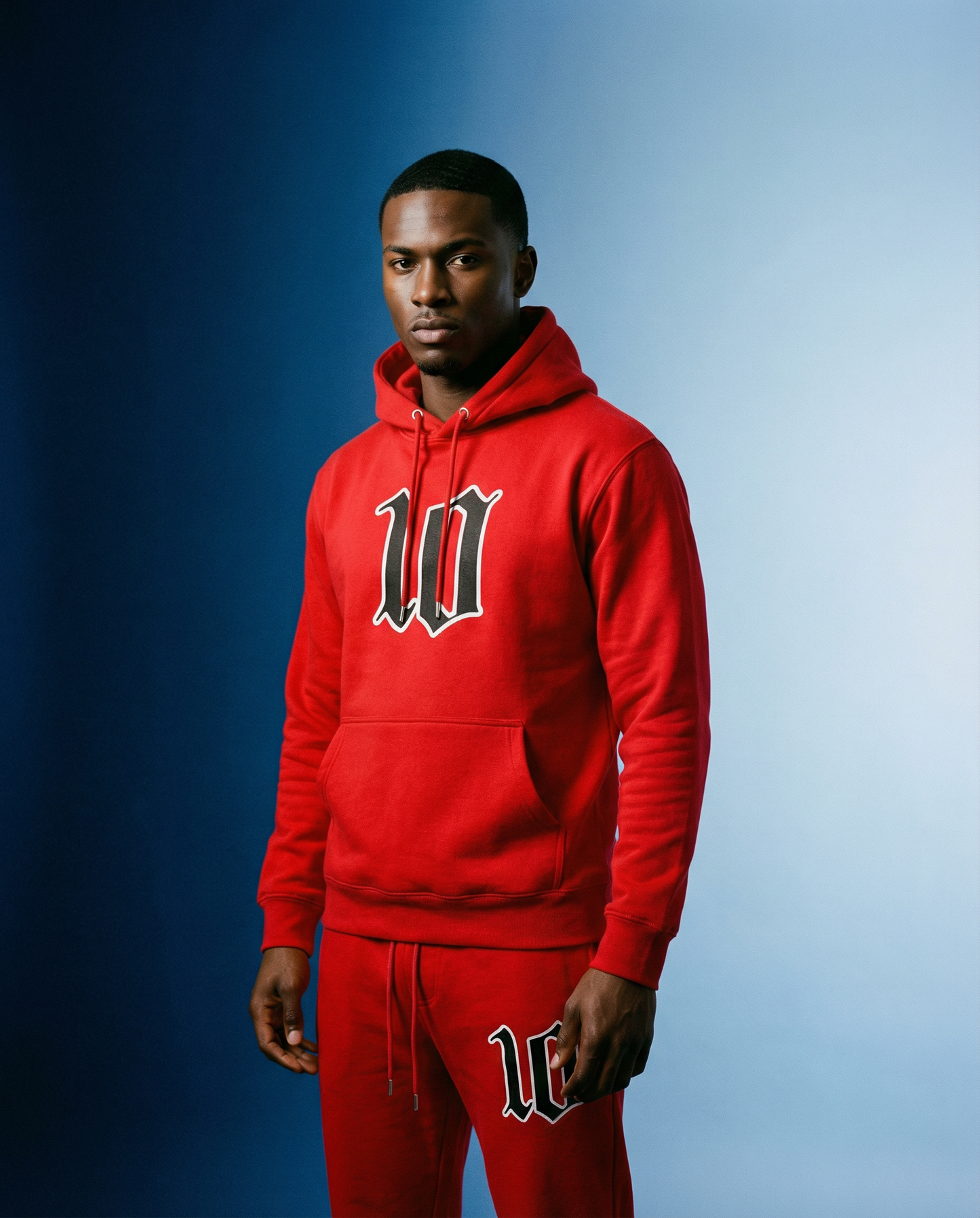 Cloud10 flared Red hoodie sweatsuit
