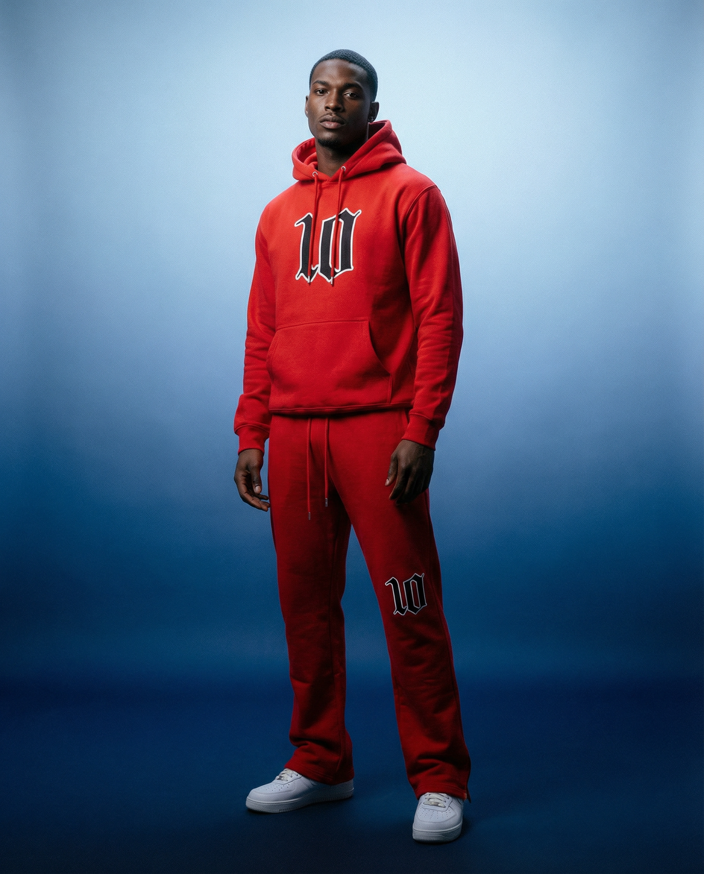 Cloud10 flared Red hoodie sweatsuit