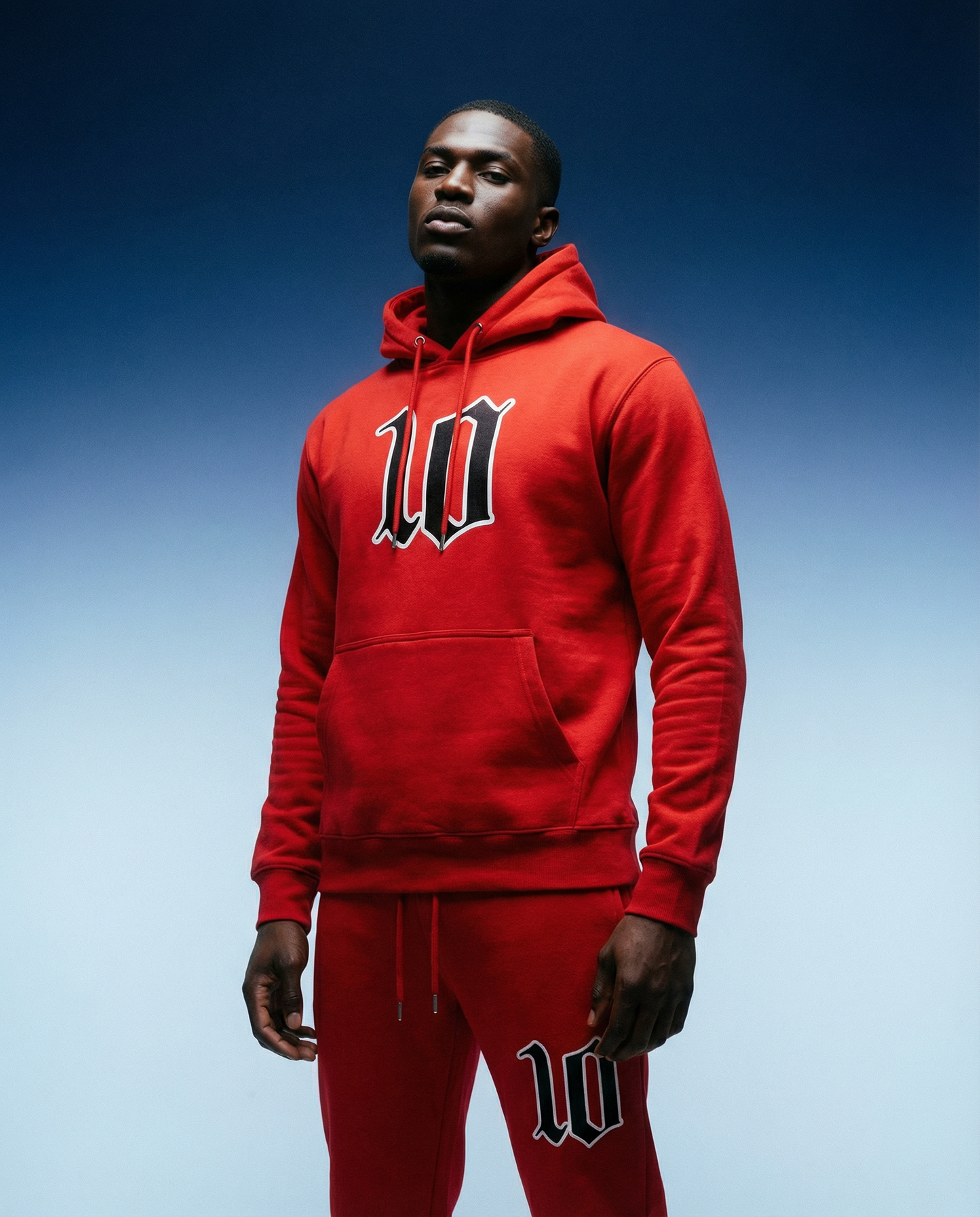 Cloud10 flared Red hoodie sweatsuit